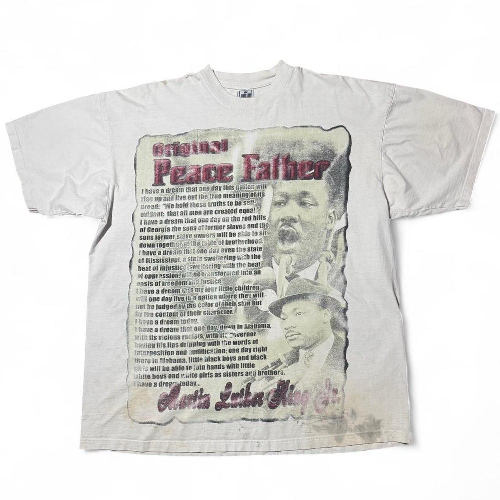 Vintage 90s Martin Luther King Jr. MLK Original Peace Father Speech 3XL T-shirt